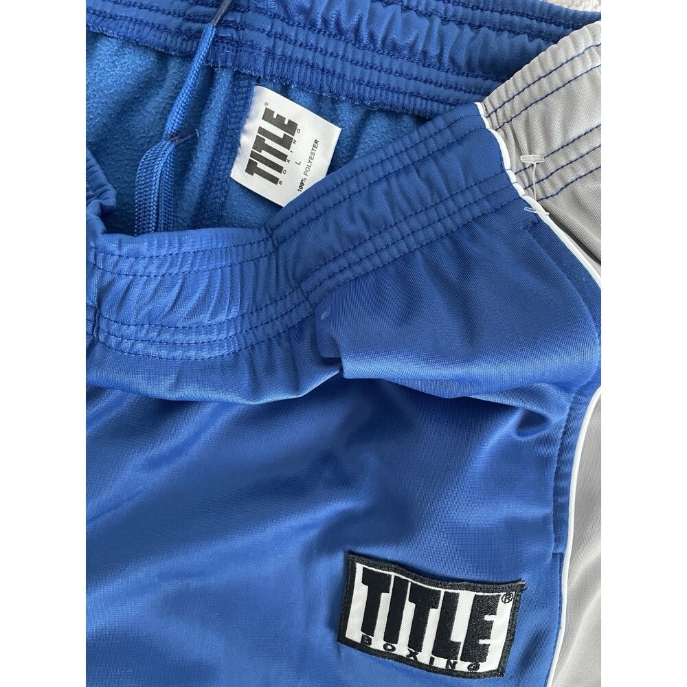 Vintage Title Boxing MMA Blue and Grey Jacket Full Zip Up With Pants Large Rare - Picture 6 of 10